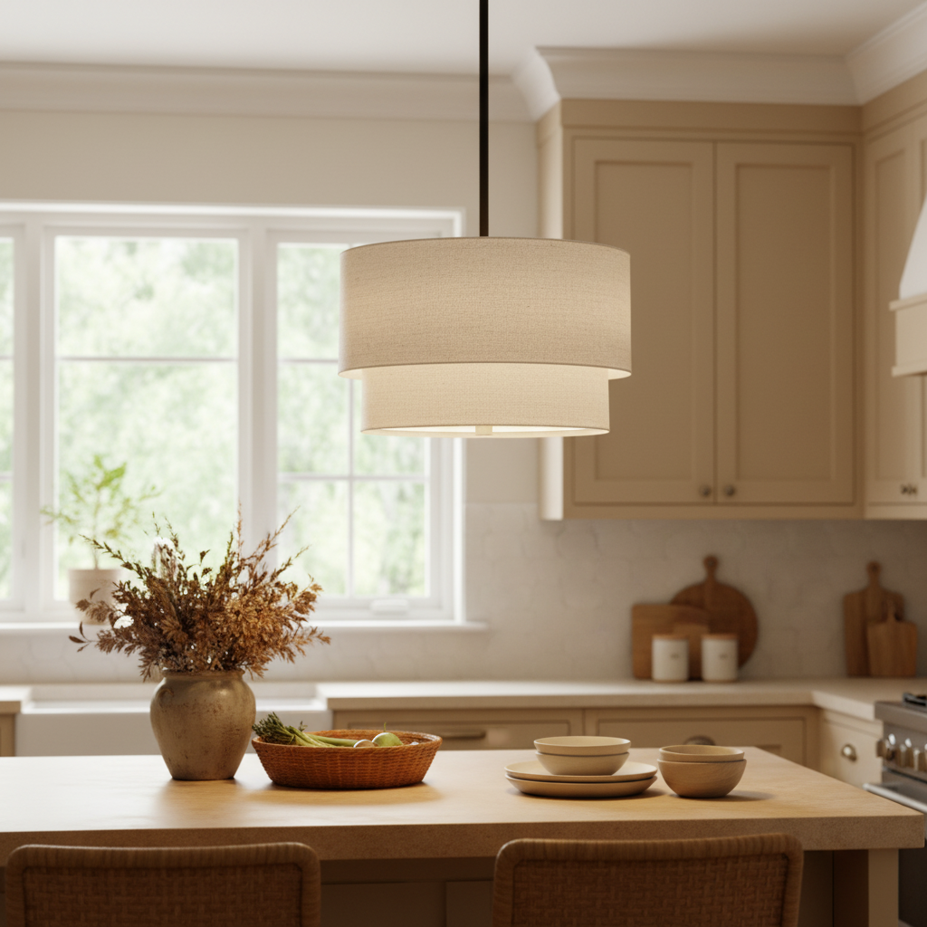 Beck Linen Chandelier