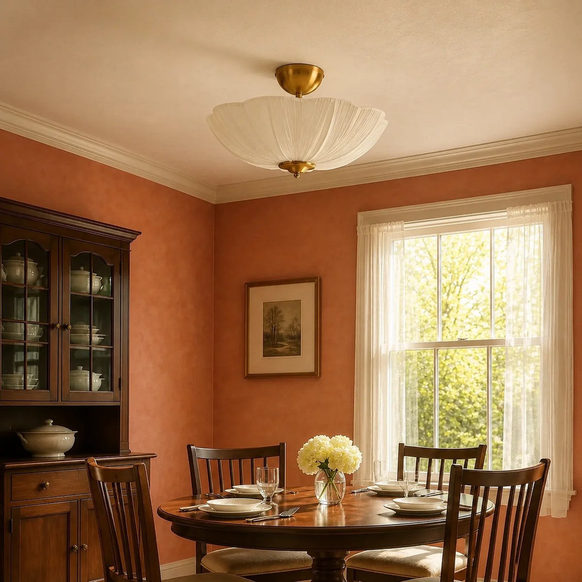 Elowen Pleated Flushmount