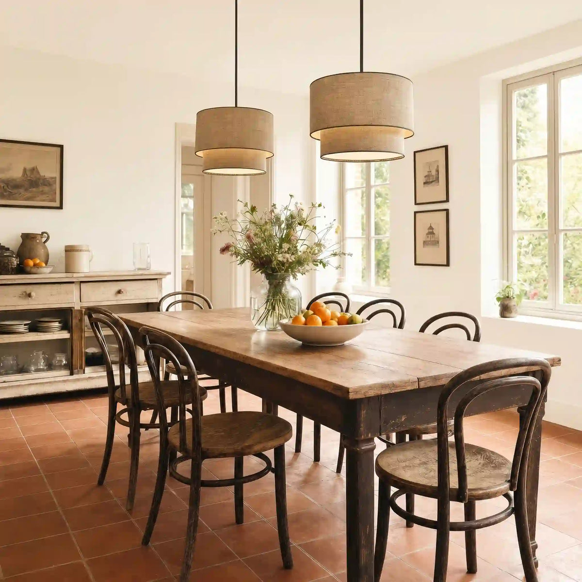 Beck Linen Chandelier