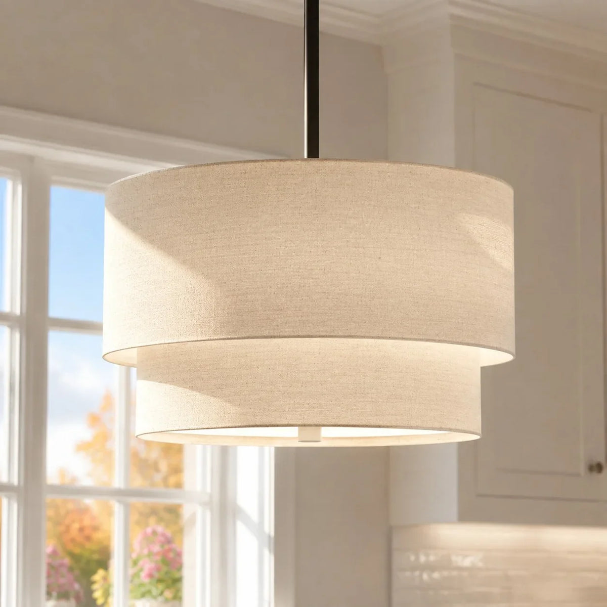 Beck Linen Chandelier