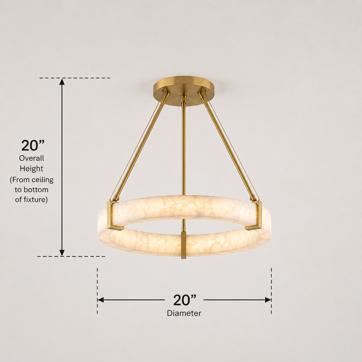 Alabaster Ring Chandelier