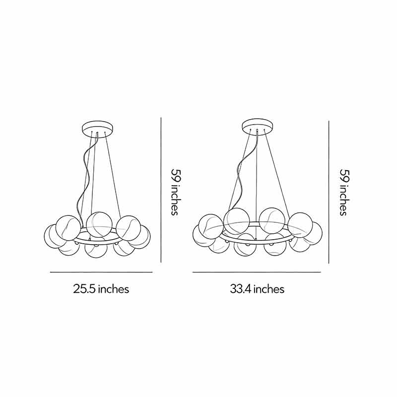 Bubbles Glass Modern Chandelier Minimalist Creative Ceiling Light