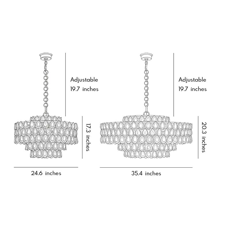Chandelier Lighting Crystal All-Copper Postmodern Luxury Ceiling Light