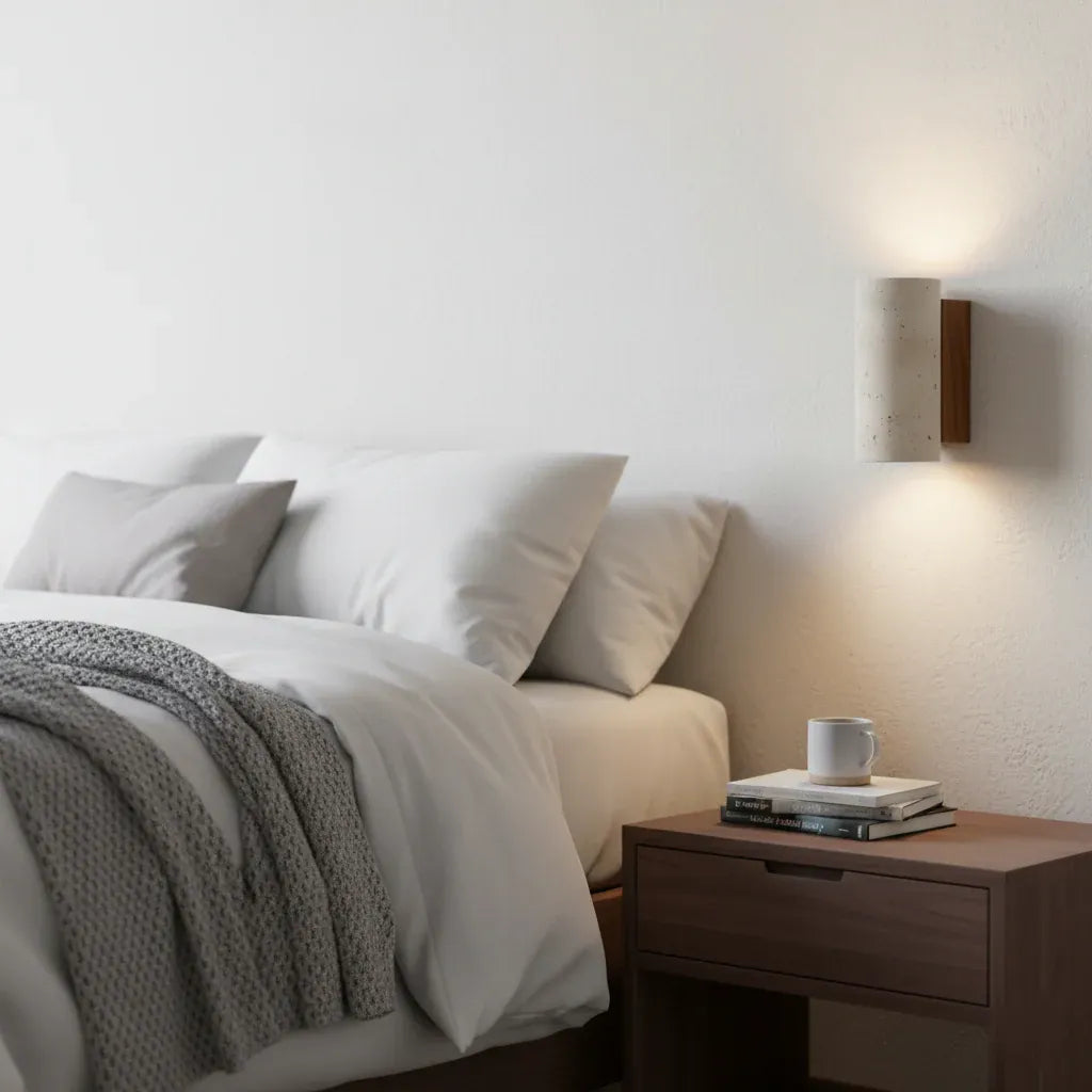 Travertine Column Sconce