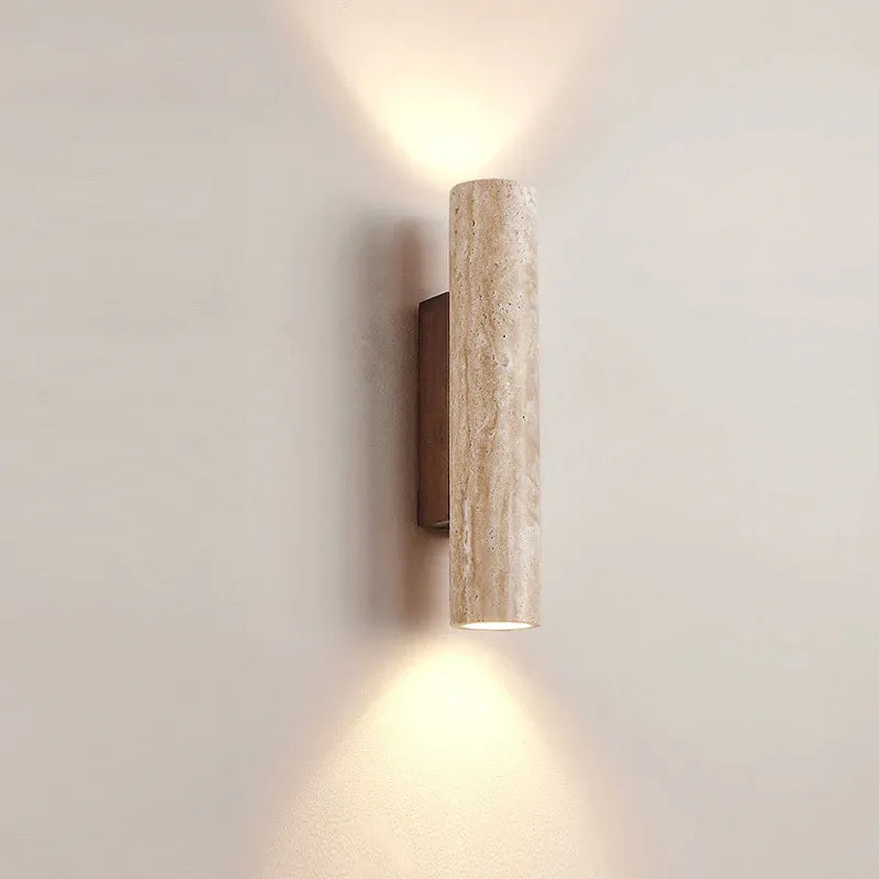 Travertine Column Sconce