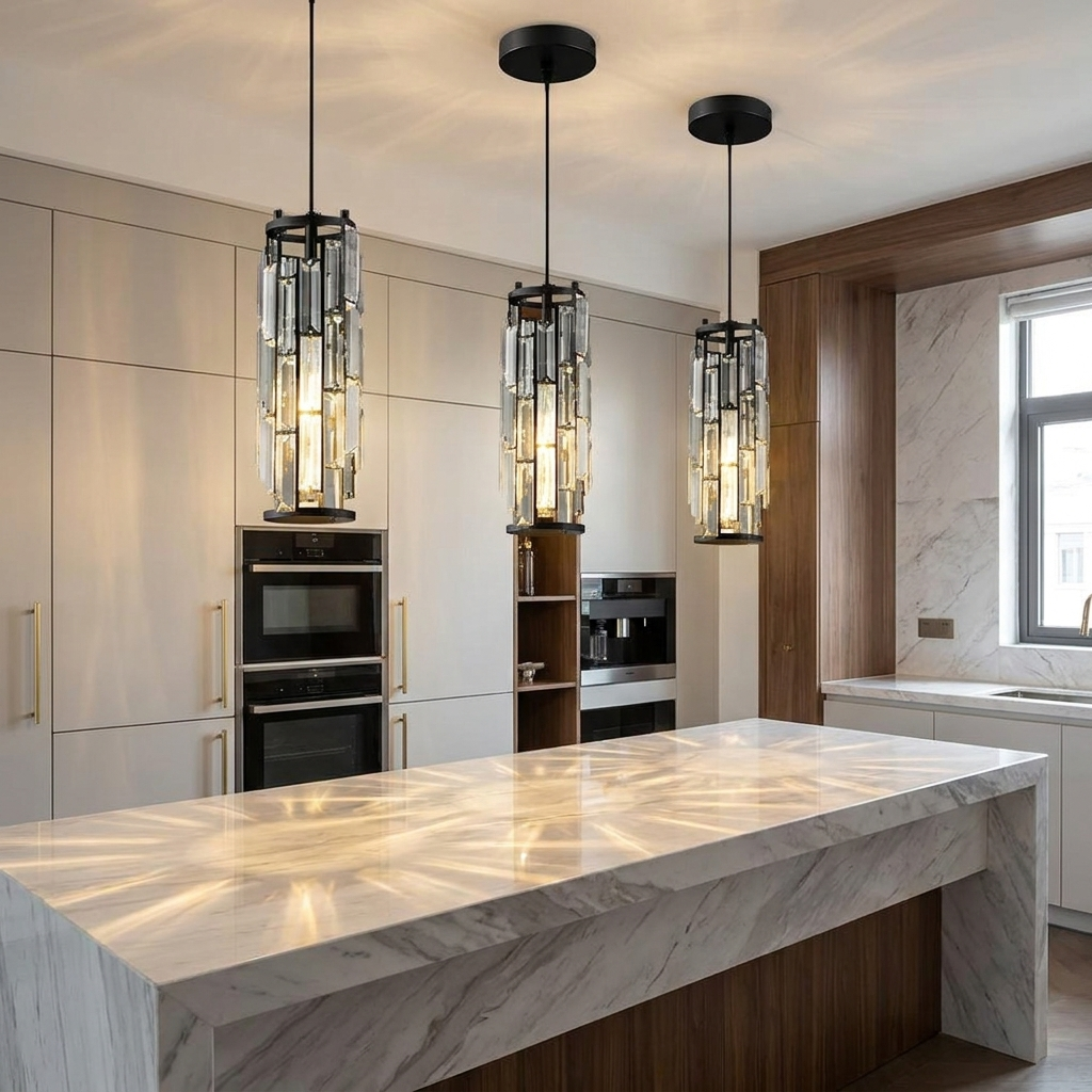 Crystal Pendant Light - Kitchen Island