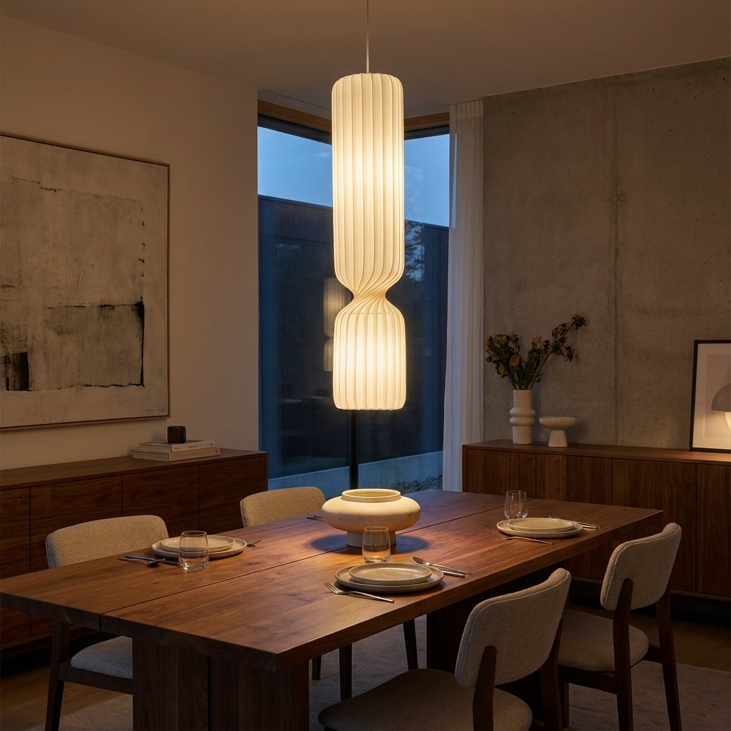 Silk Cylinder Ceiling Light lifestyle 1