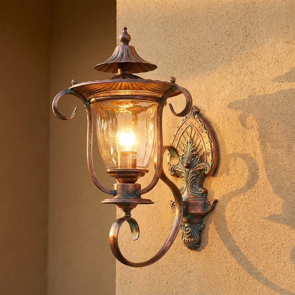 Copper Outdoor Wall Sconce lifestyle 3