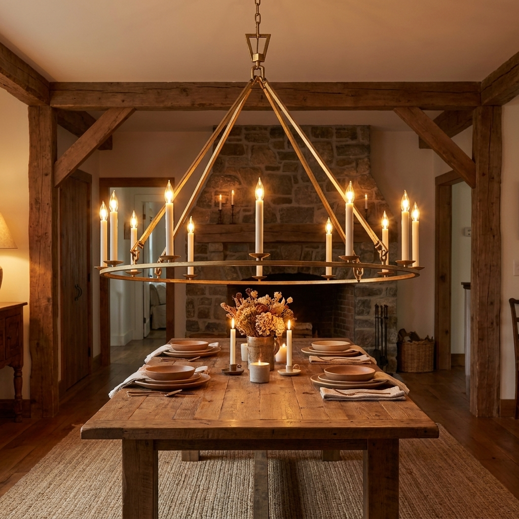 Retro Candle Chandelier lifestyle 1