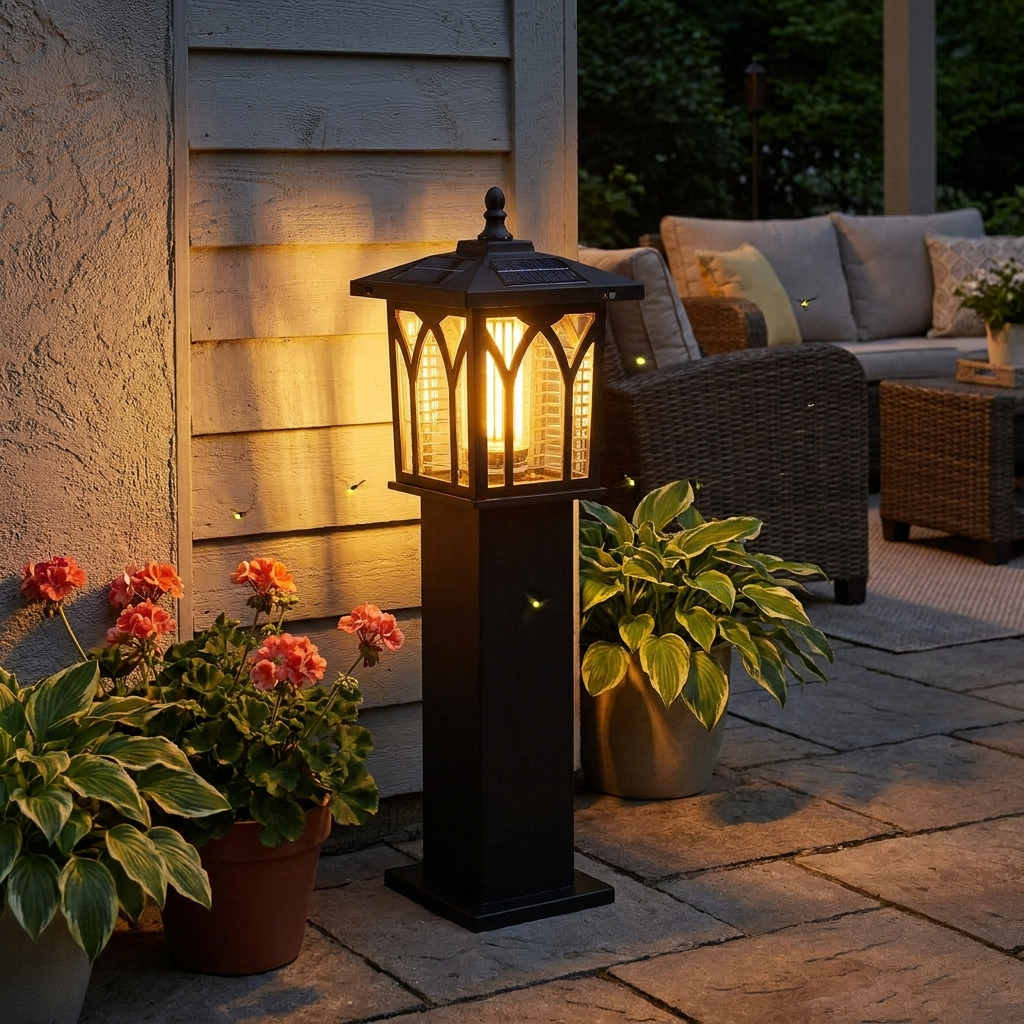 Solar Garden Light with Bug Zapper lifestyle 1