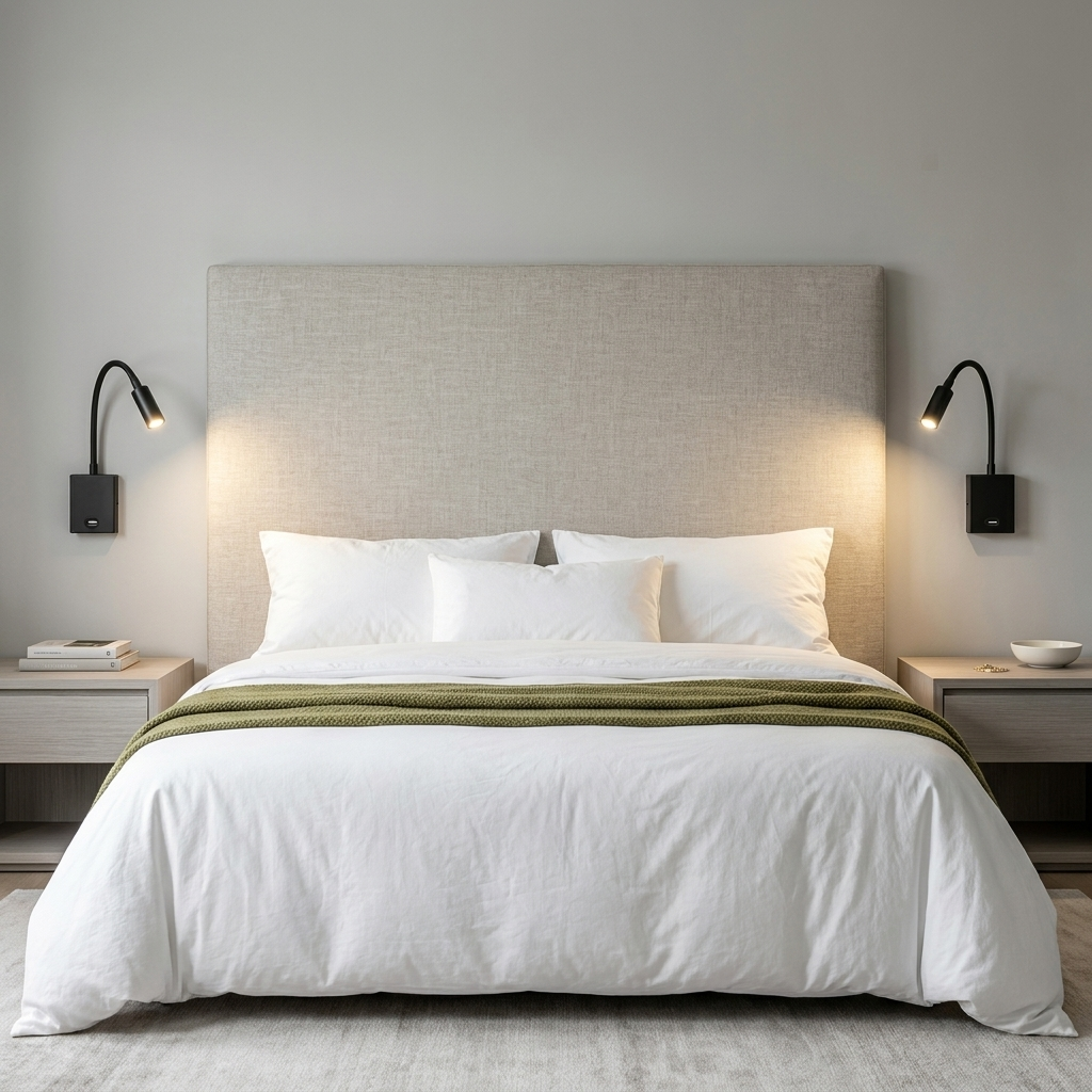 Bedside Reading Wall Light mounted in boutique hotel bedroom