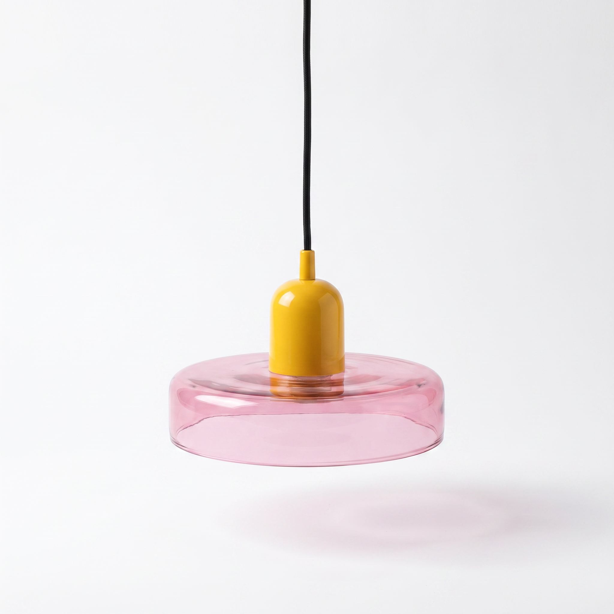 Colored Glass Pendant Pink
