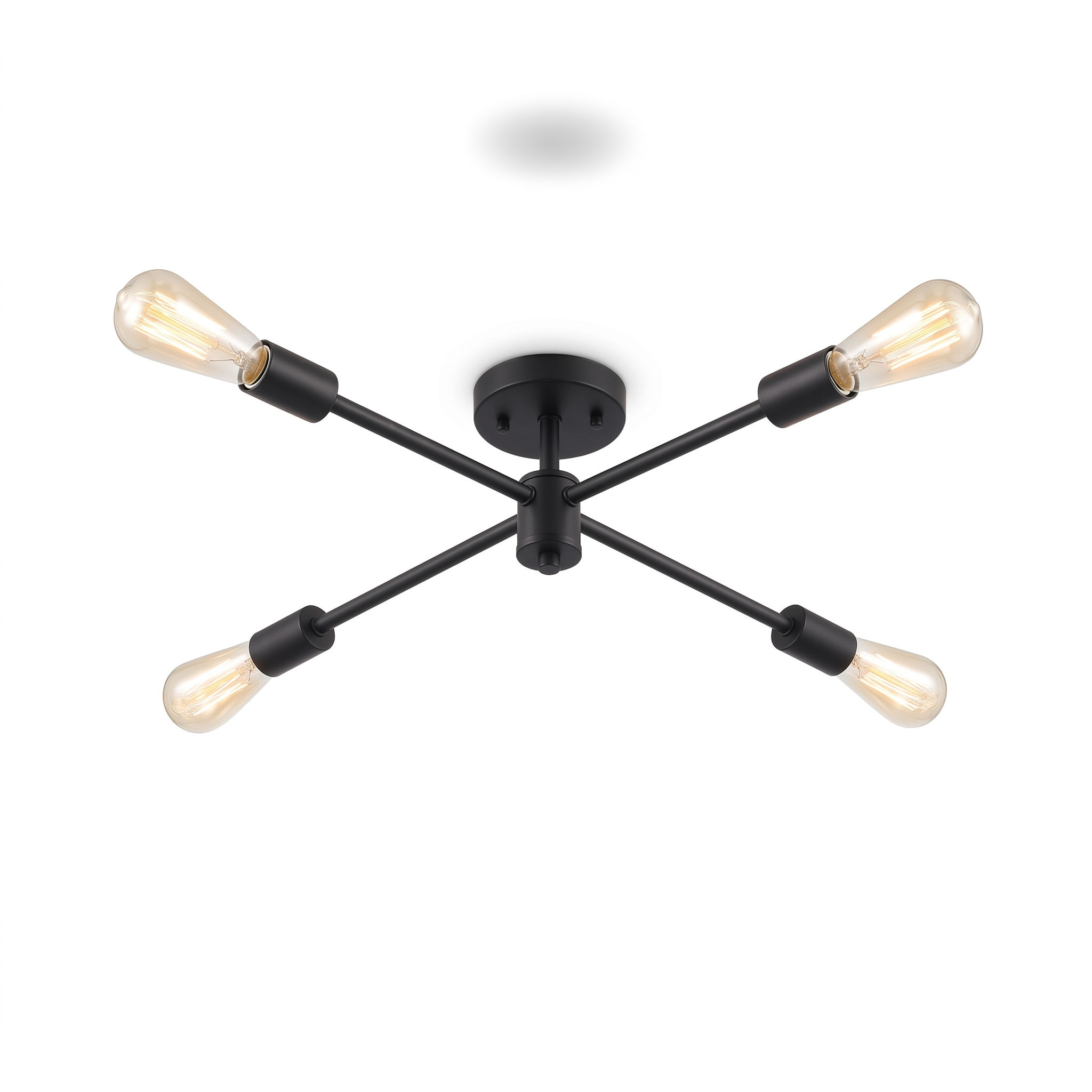 Sputnik Chandelier Black 4-Light