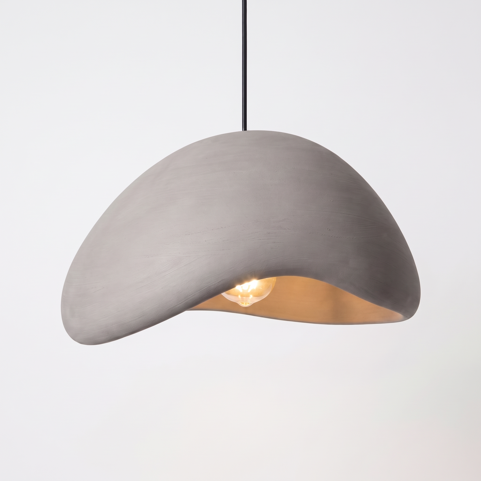 Modern Wabi-Sabi Resin Pendant Light, white background hero
