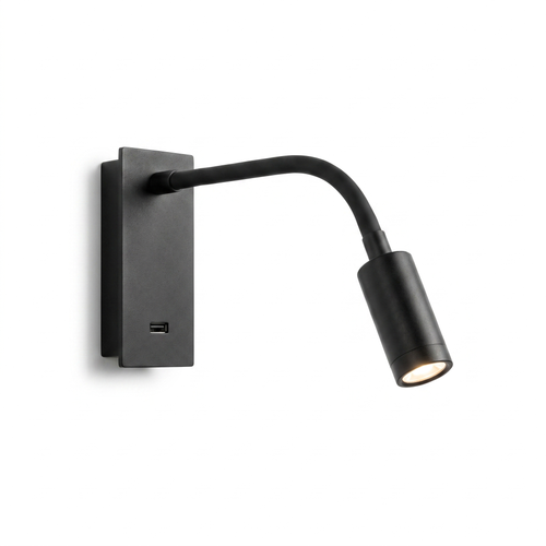 Bedside Reading Wall Light with USB Charging