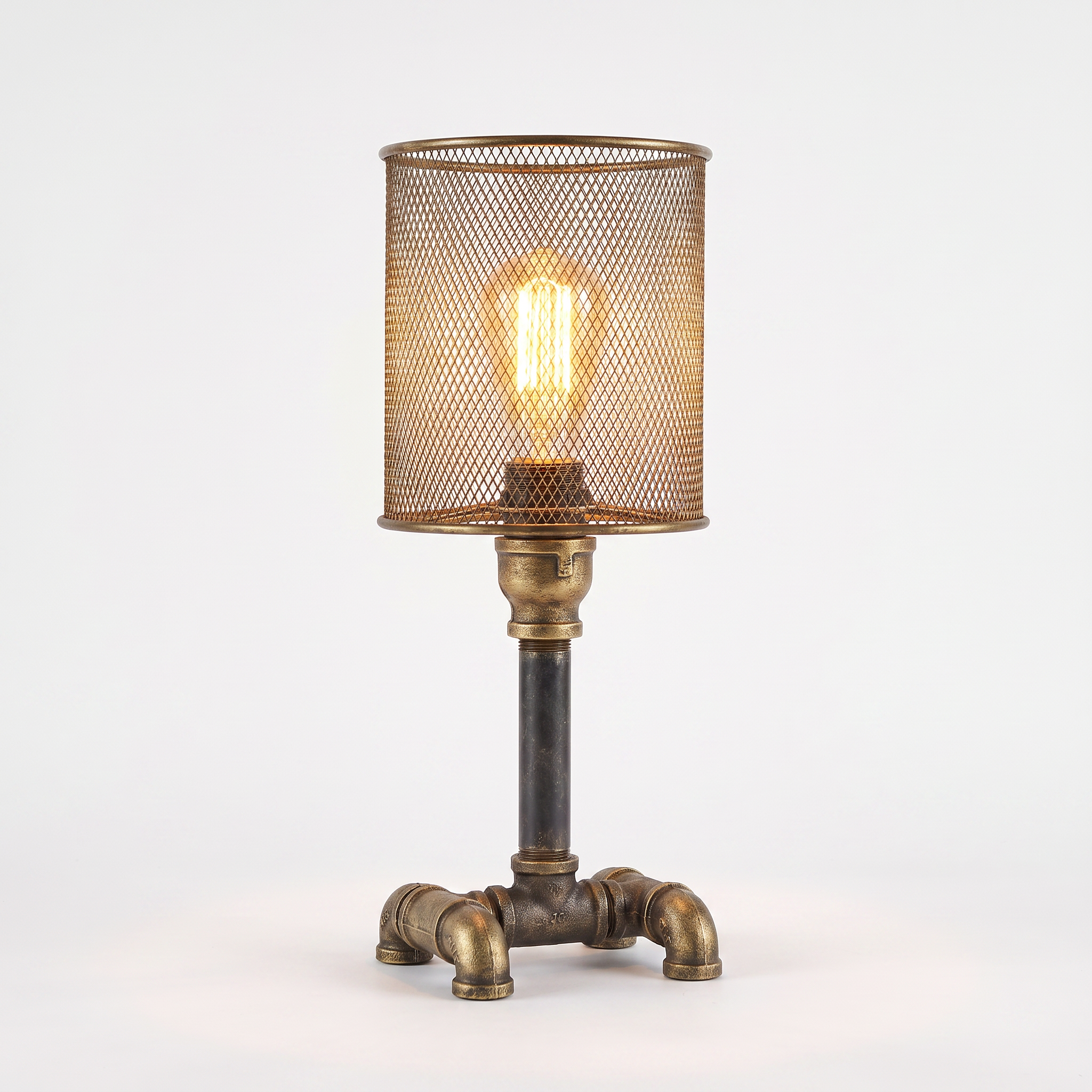 Industrial Edison Table Lamp, white background hero