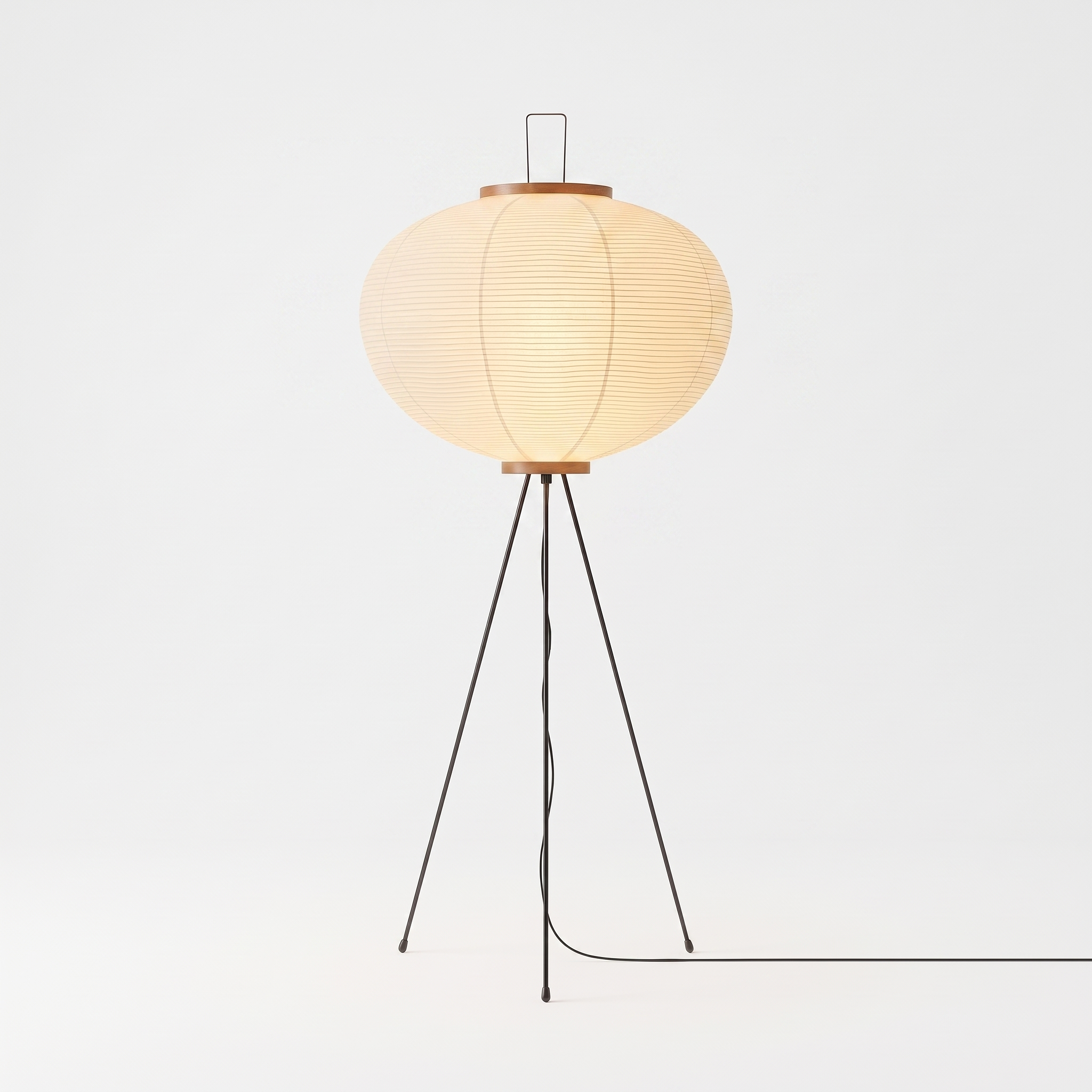 Rice Paper Floor Lamp, white background hero