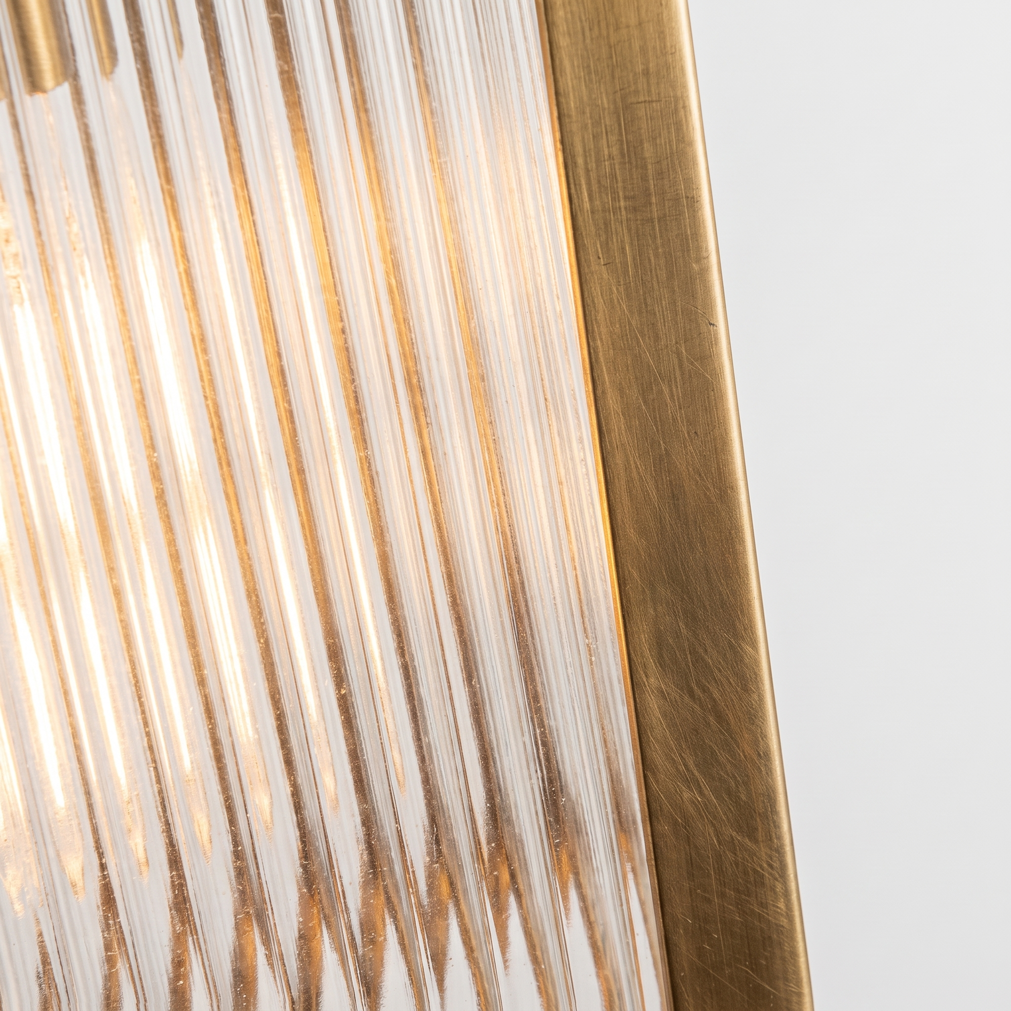 AIR HAVEN Ribbed Glass Pendant Light - ribbed glass material detail