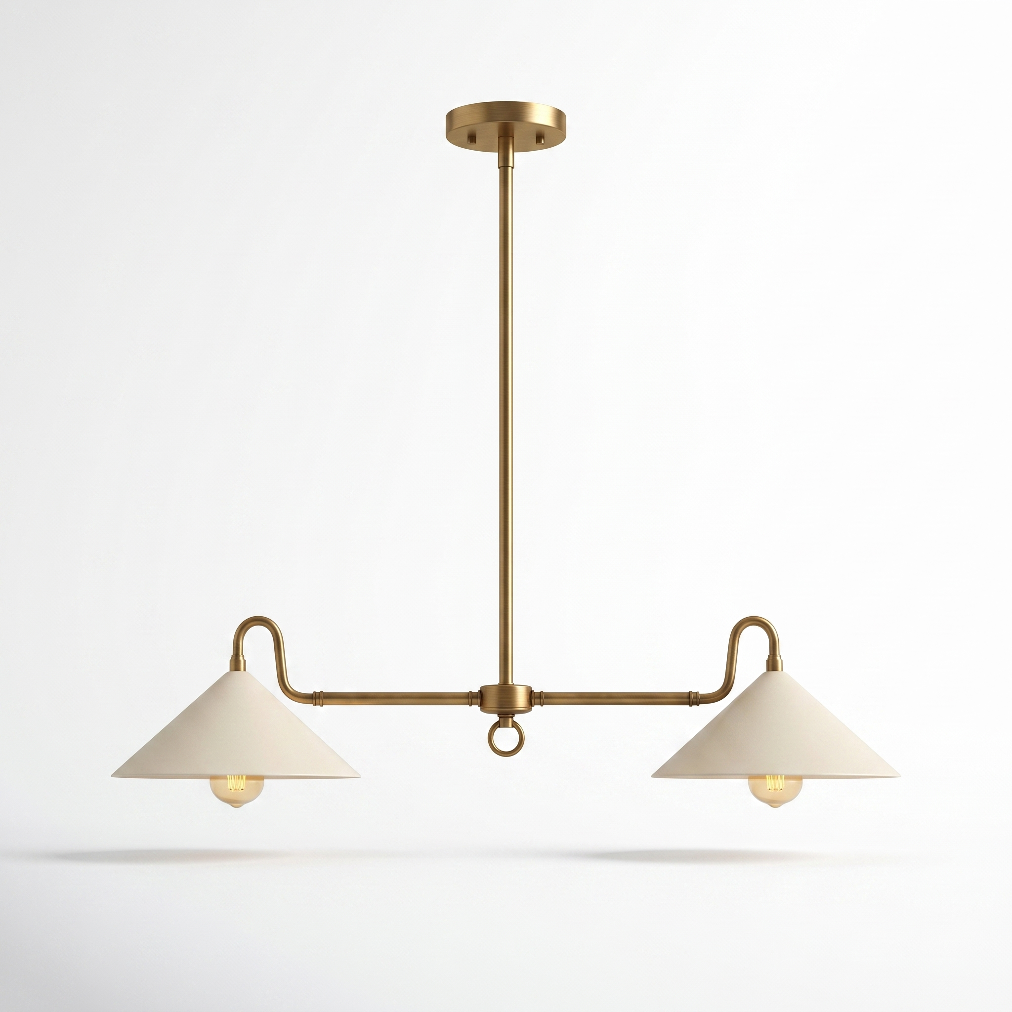 AIR HAVEN Farmhouse Dual-Shade Chandelier - White Background Hero