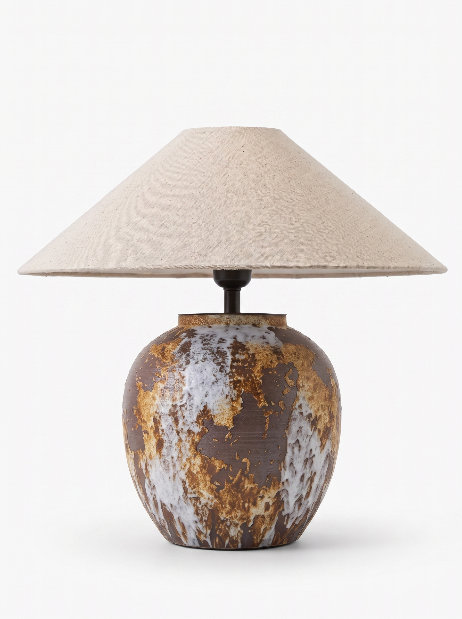AIR HAVEN Reactive Glaze Ceramic Lamp three-quarter studio view