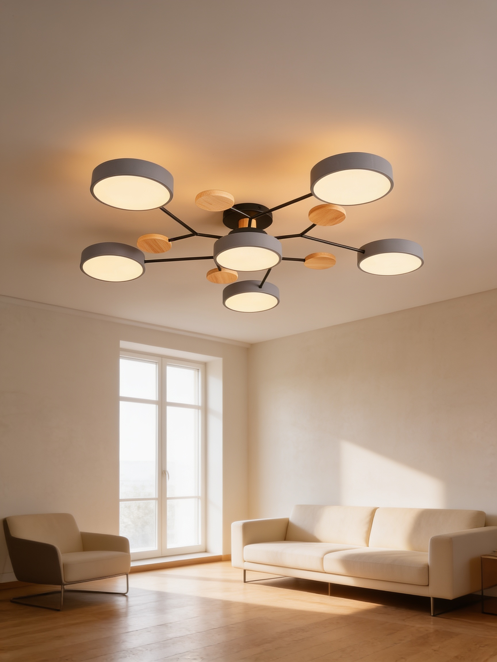 AIR HAVEN Six-Arm LED Chandelier - Signature Lifestyle Interior