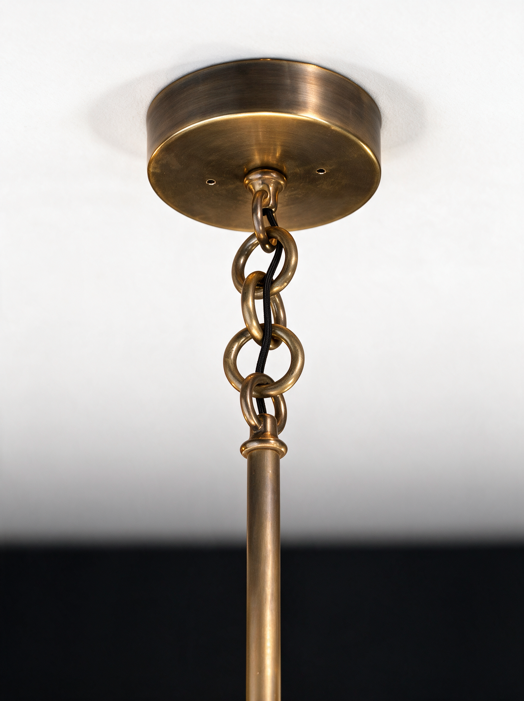 AIR HAVEN Faceted Beam Glass Pendant - Brass Canopy Construction Detail