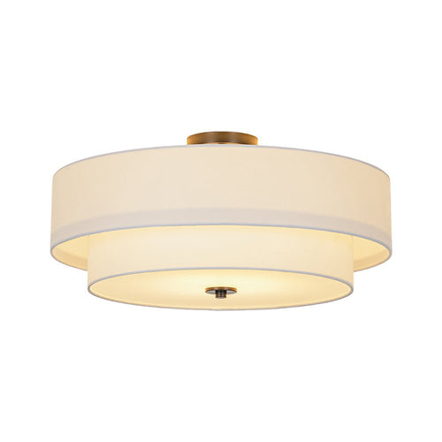 Linen Drum Flushmount
