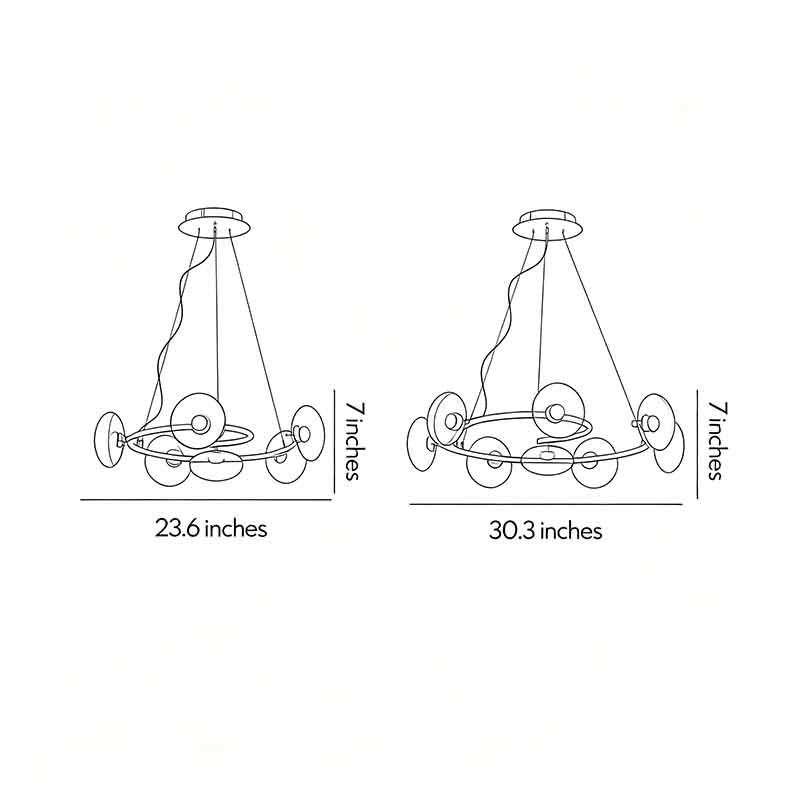 Modern Glam Chandelier Minimalist Molecule Bean Ceiling Light