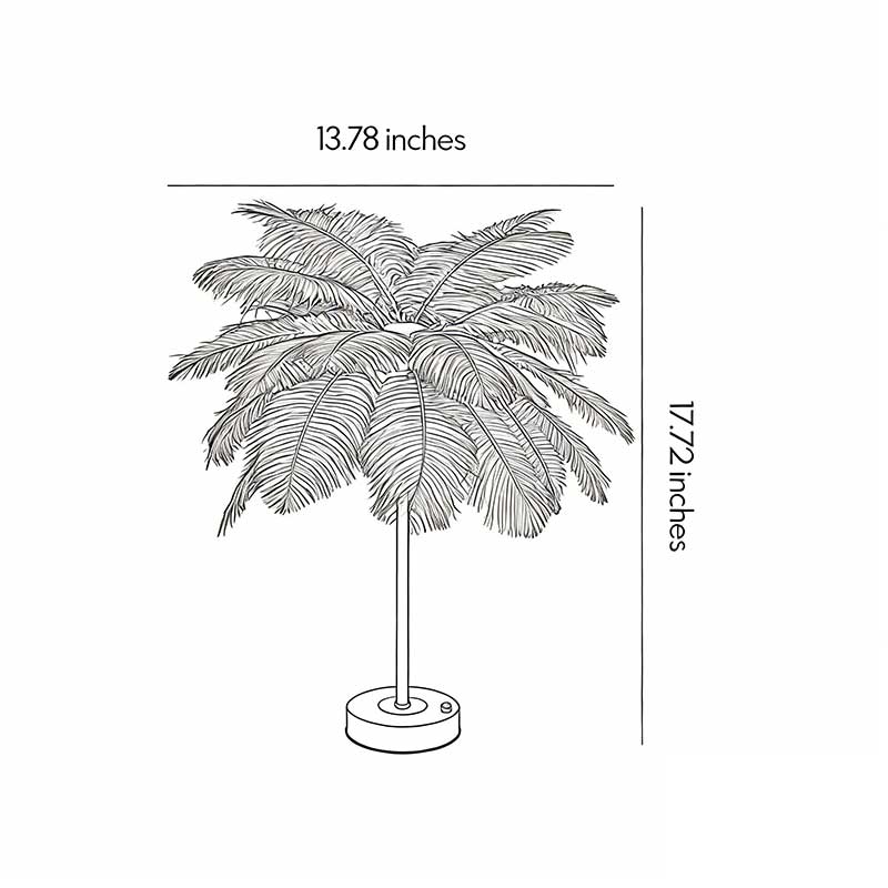 Ostrich Feather Table Lamp Creative Nordic Night Light