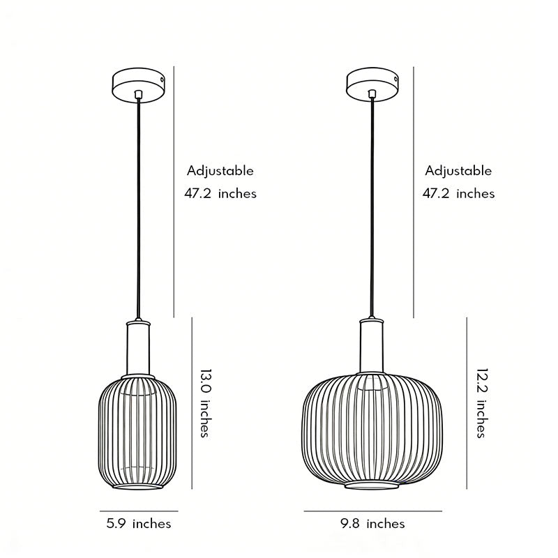 Vintage Glass Pendant Light Nordic Luxury Single Ceiling Light