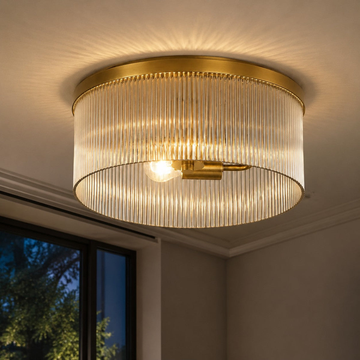 Vesper Ribbed Flushmount