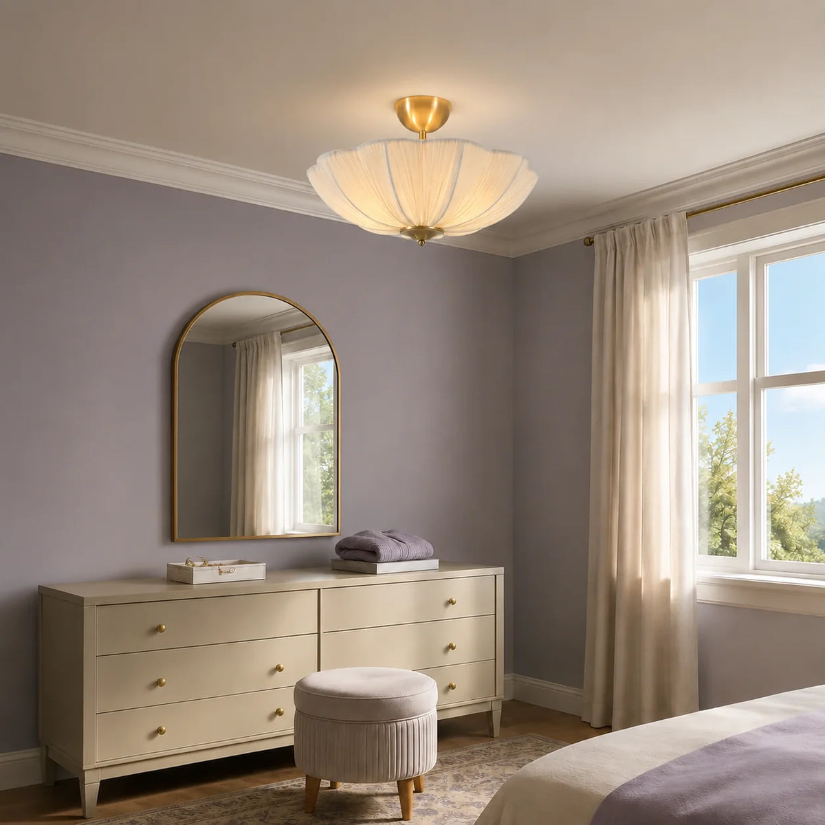 Elowen Pleated Flushmount