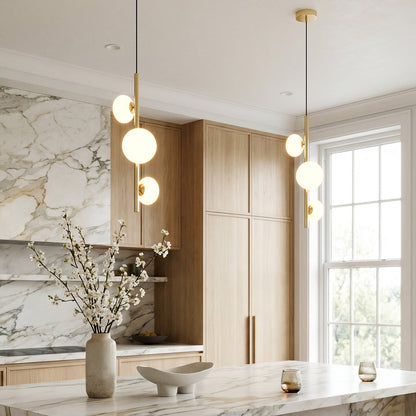 3 Light Linear Pendant Light Italian Creative Vertical Ceiling Light