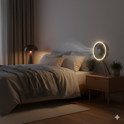 Camping Fan with Power Bank LED Lighting