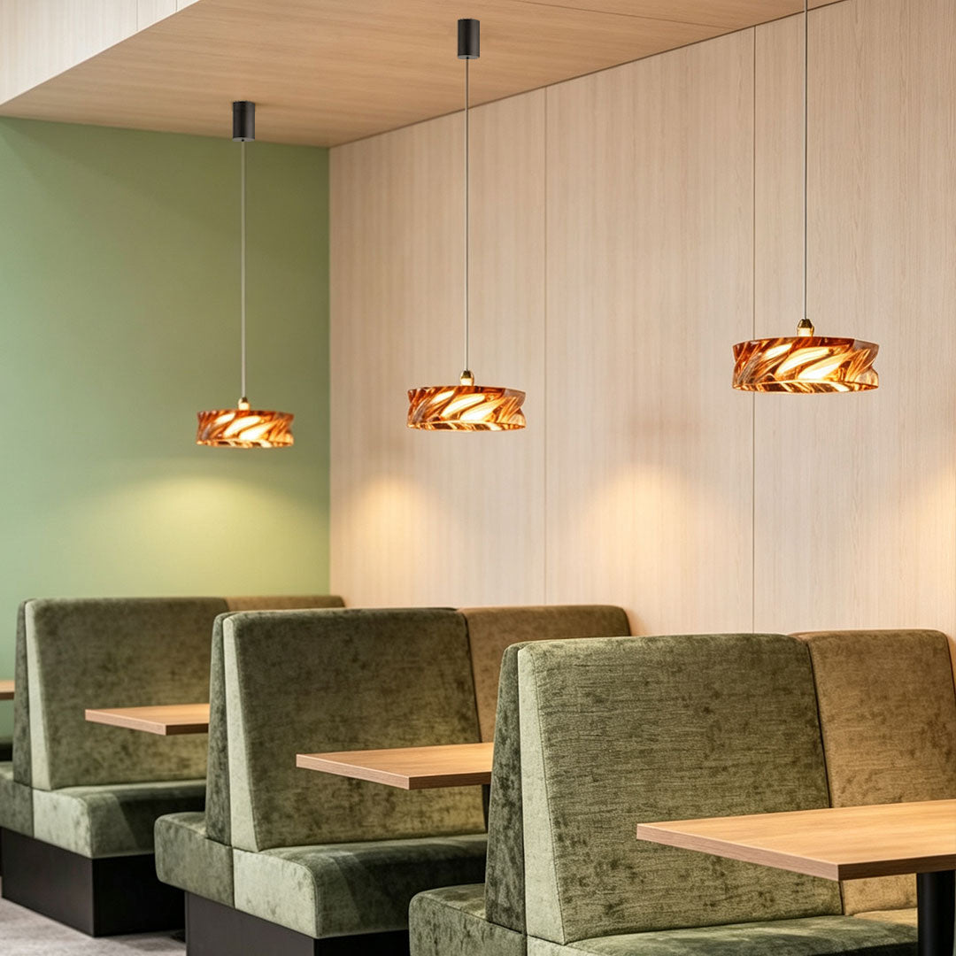 Elegant Amber Ceiling Light