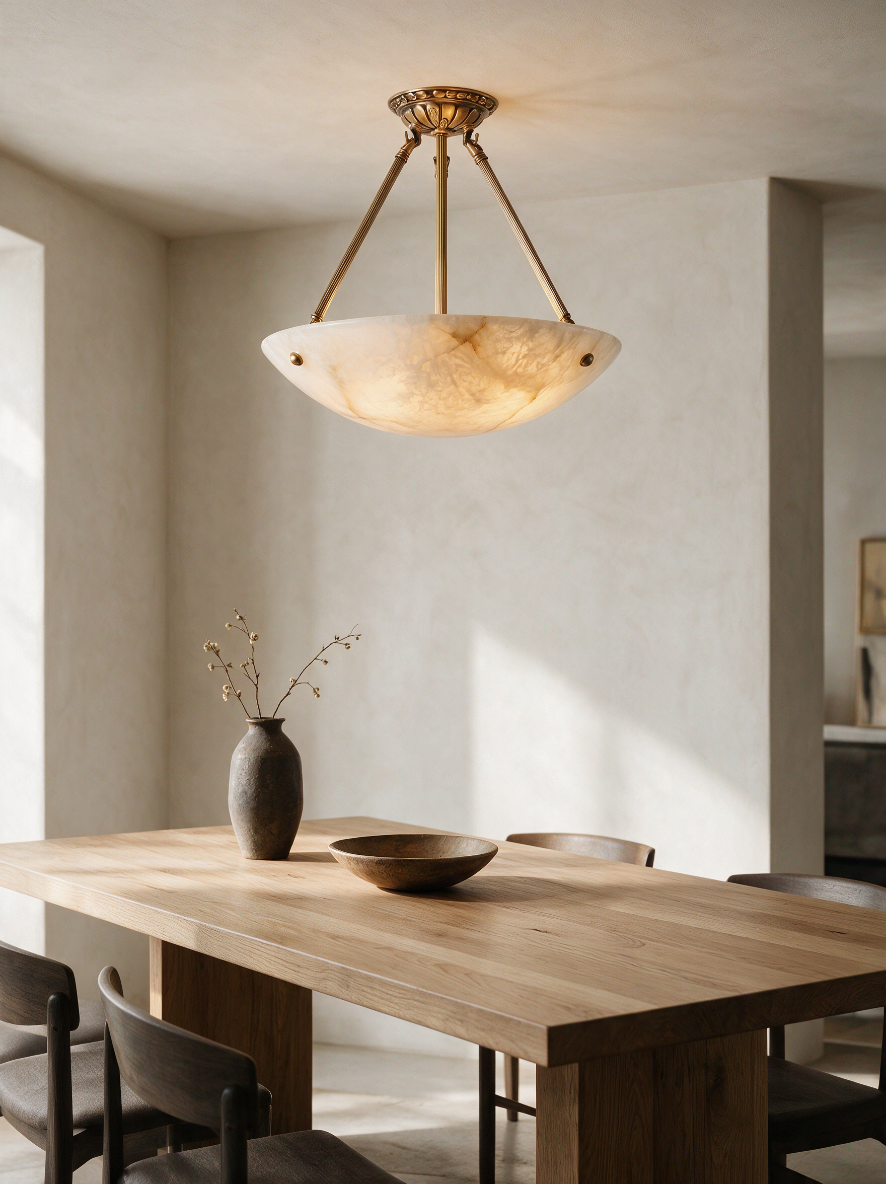 AIR HAVEN Alabaster Bowl Pendant Light - Signature Lifestyle