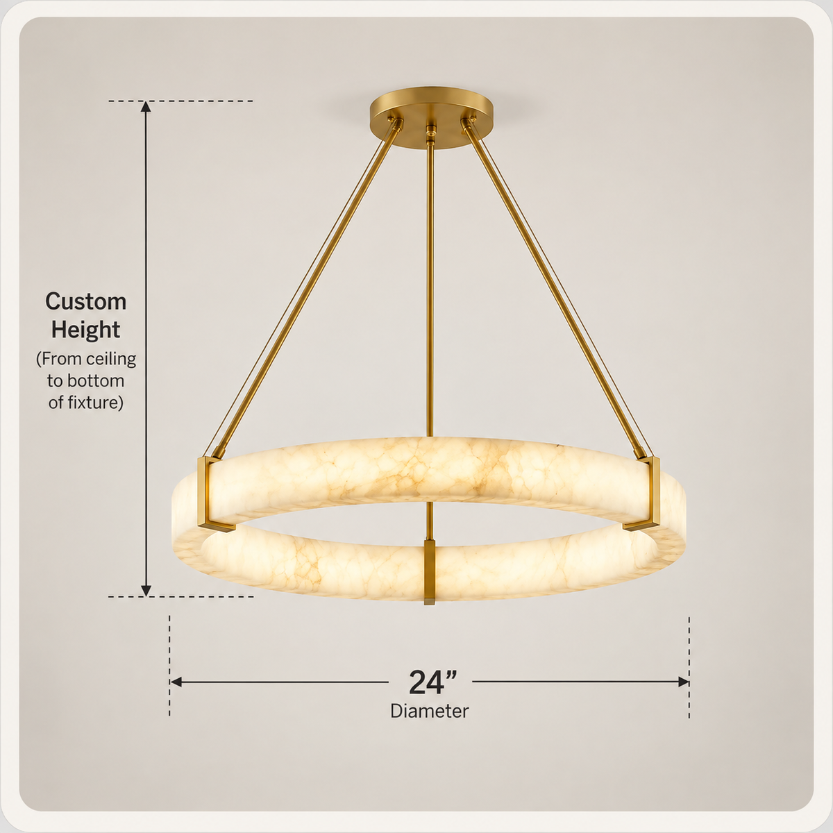 Alabaster Ring Chandelier