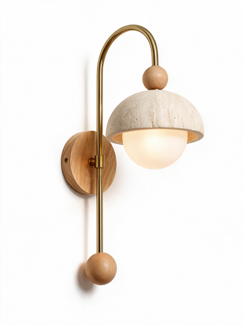 Travertine Dome Reading Sconce