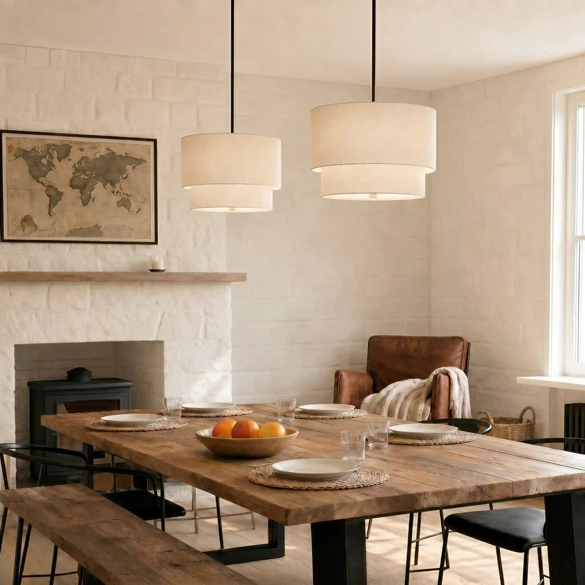 Beck Linen Chandelier