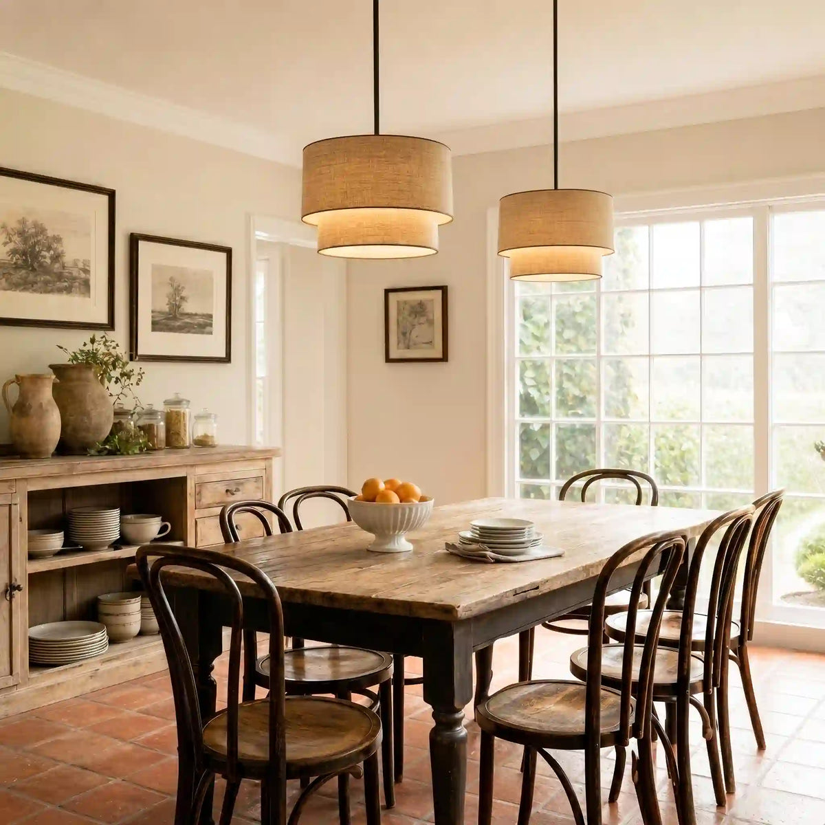 Beck Linen Chandelier