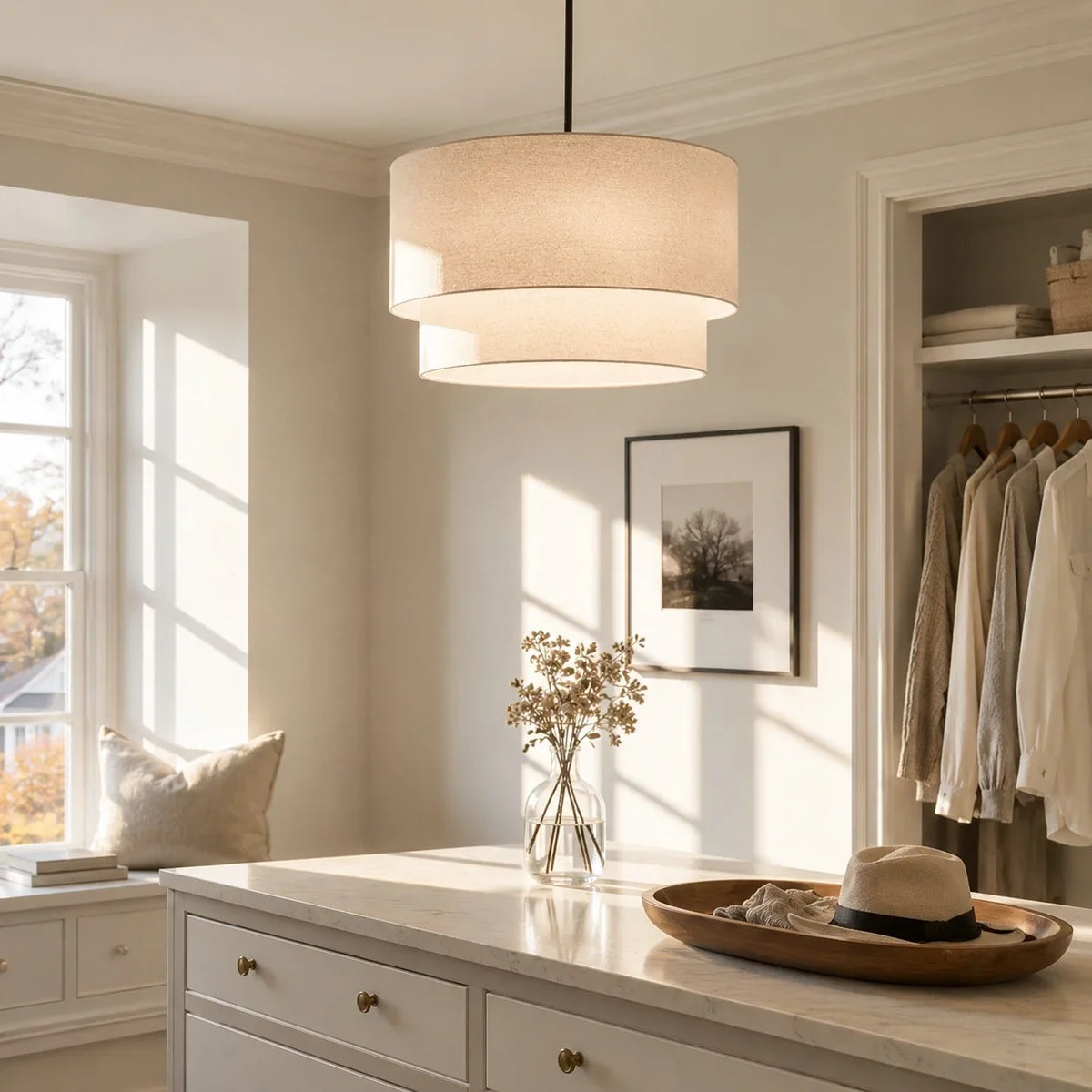 Beck Linen Chandelier