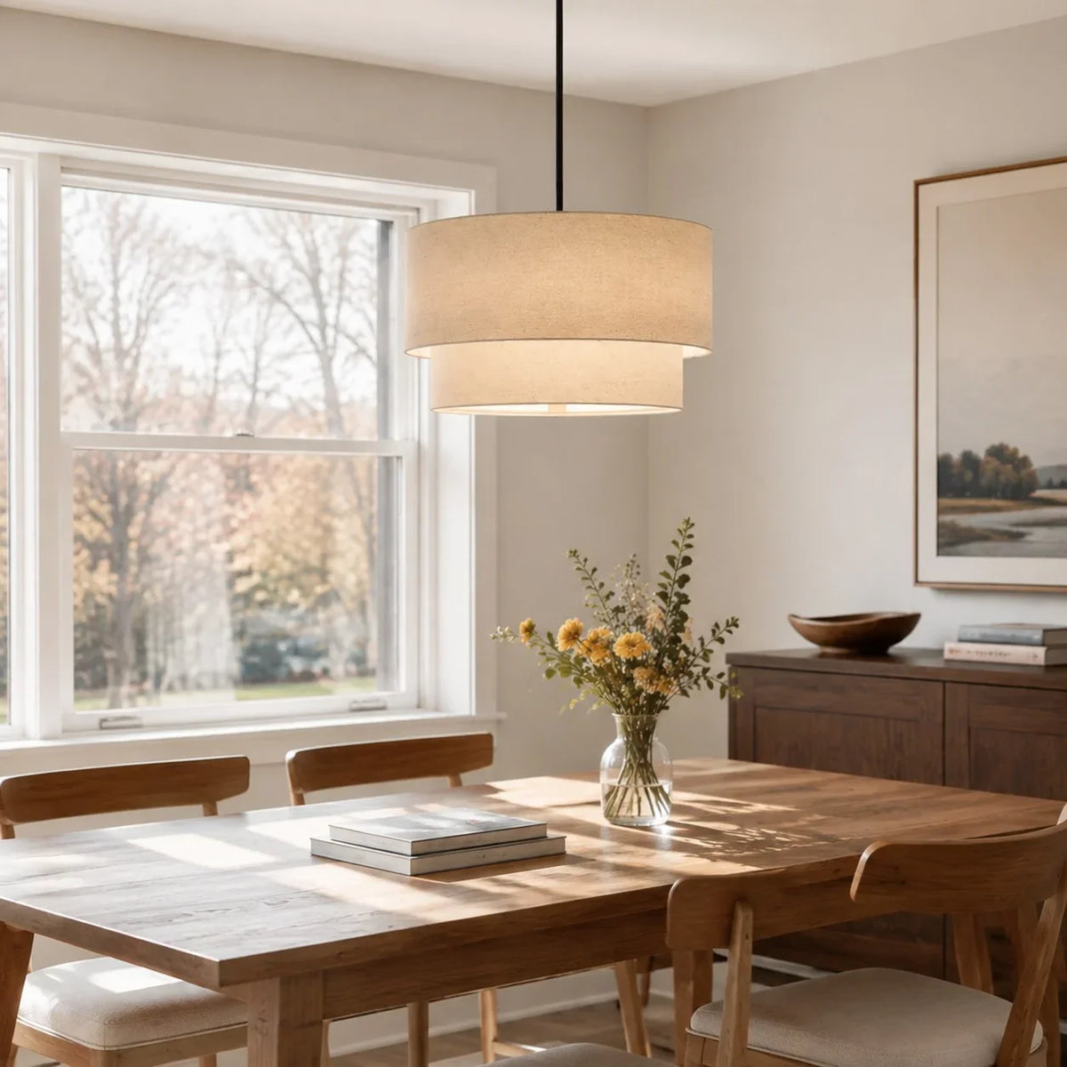 Beck Linen Chandelier
