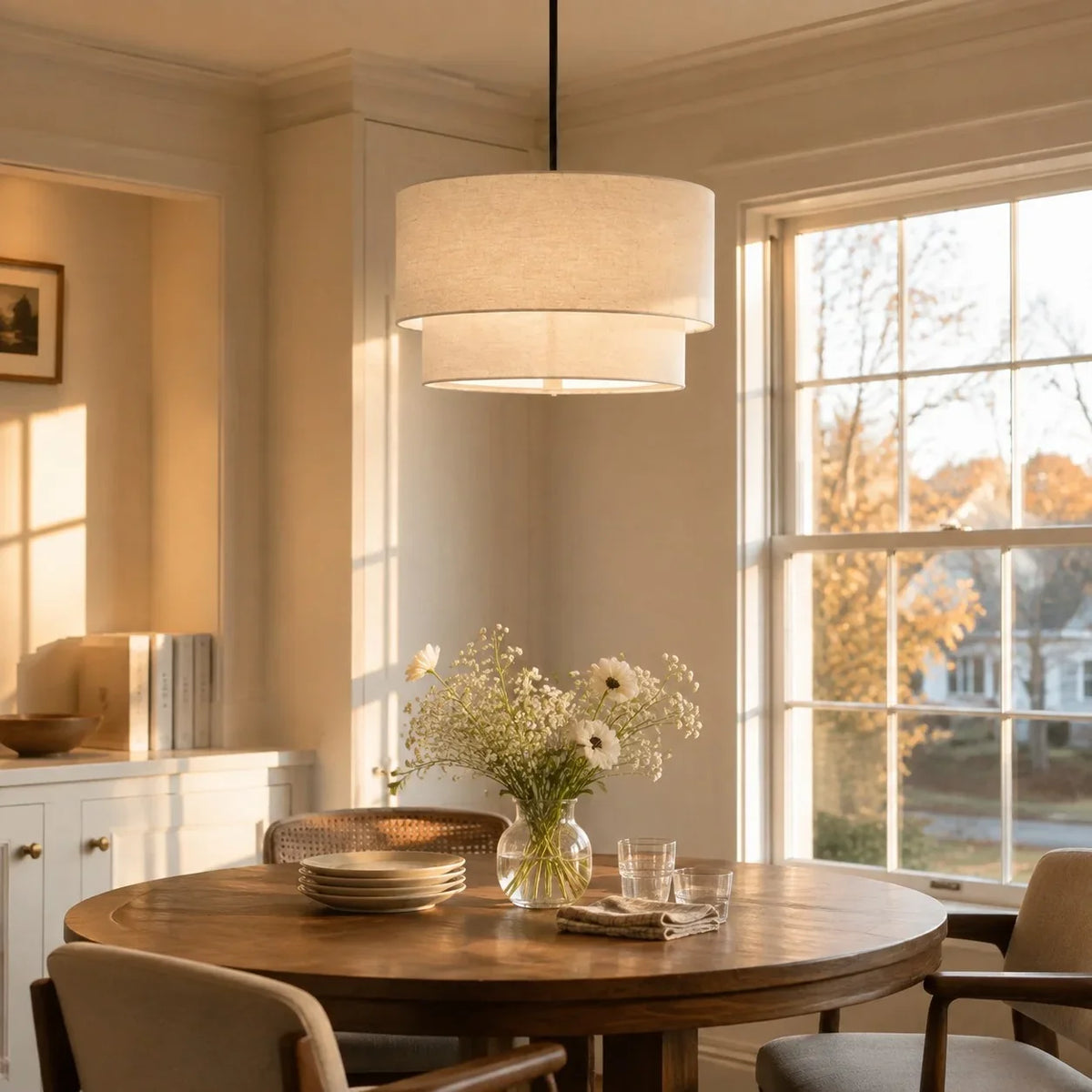Beck Linen Chandelier