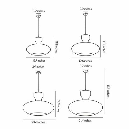 Pendant Light White Japanese Silk Fabric Ceiling Light