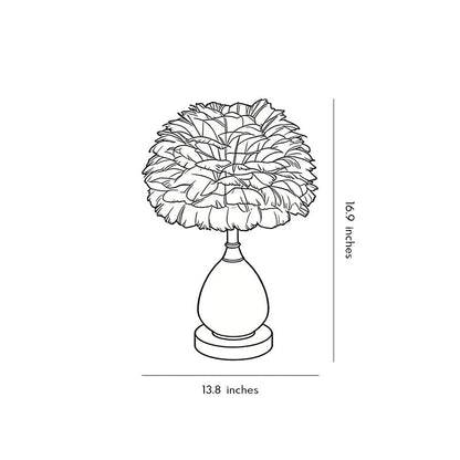 Feather Table Lamps Nordic Ins Style Romantic Wedding Lamp