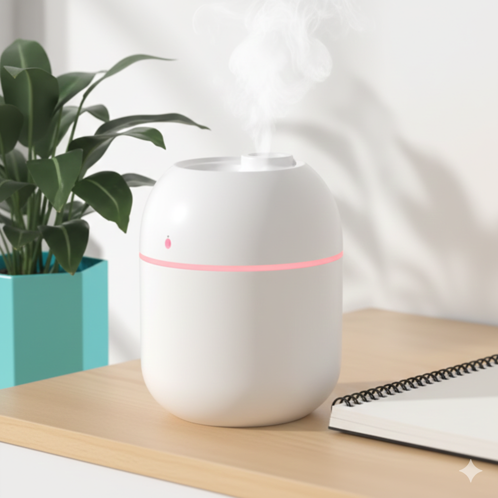 220ml Ultra-Quiet USB Humidifier with LED Glow