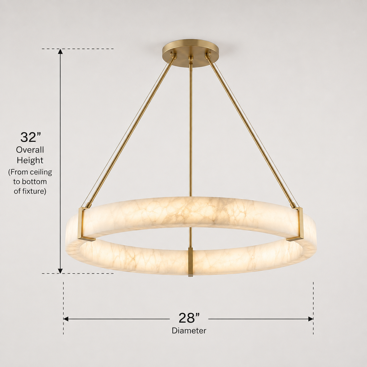 Alabaster Ring Chandelier