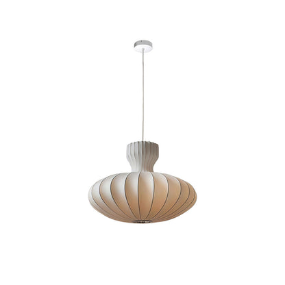 Pendant Light White Japanese Silk Fabric Ceiling Light