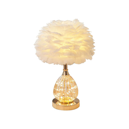 Feather Table Lamps Nordic Ins Style Romantic Wedding Lamp