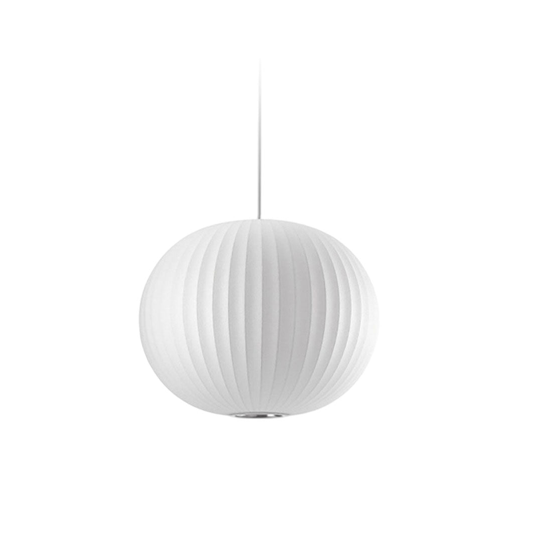 Pendant Light with White Shade French Creative Silk LED Ceiling Light